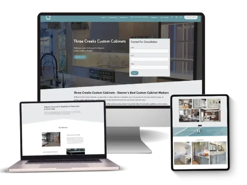 Squarespace website for Cabinet design