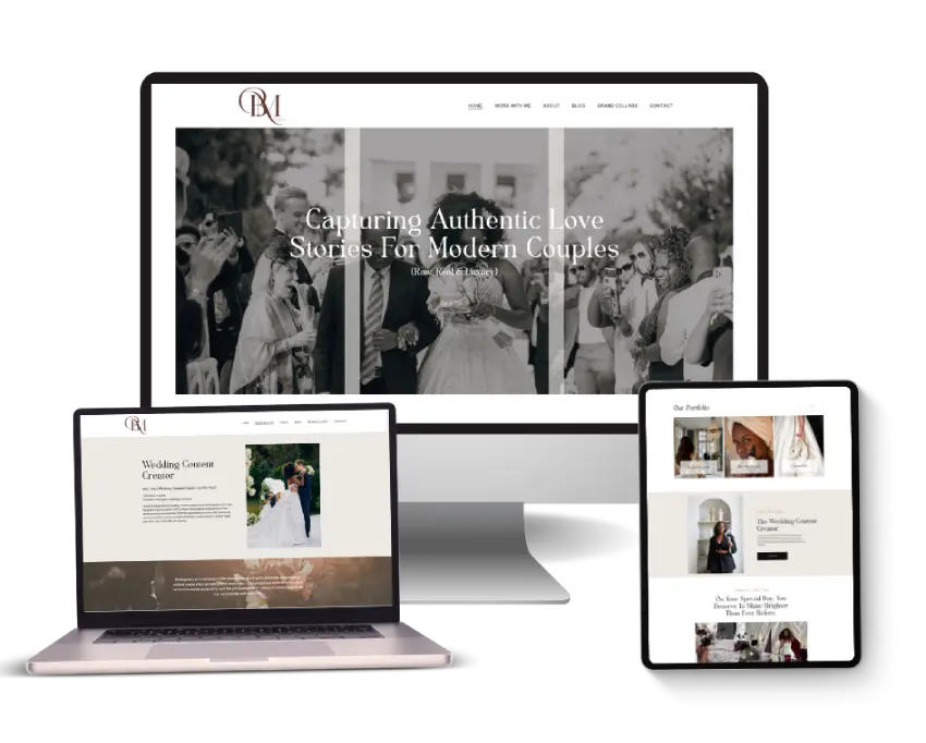 Squarespace Site for a Wedding Content Creator