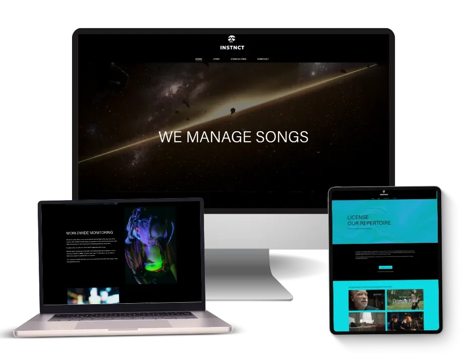 Website Design for a Music Publishing & Sync Agency